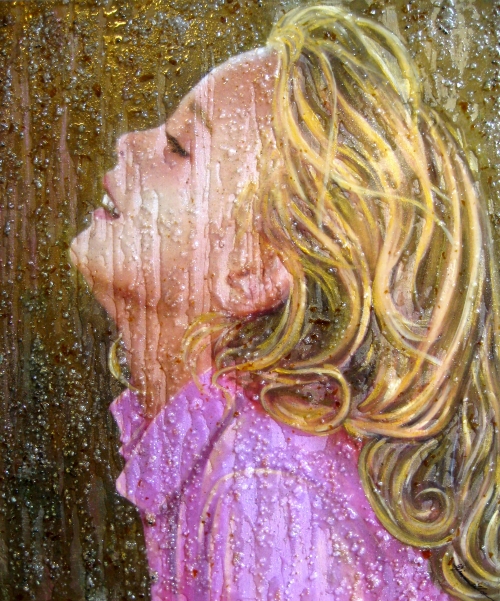 &quot;Portrait of a young girl&quot; canvas art panel