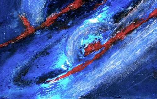 "Galaxy” Art Panel su perspex