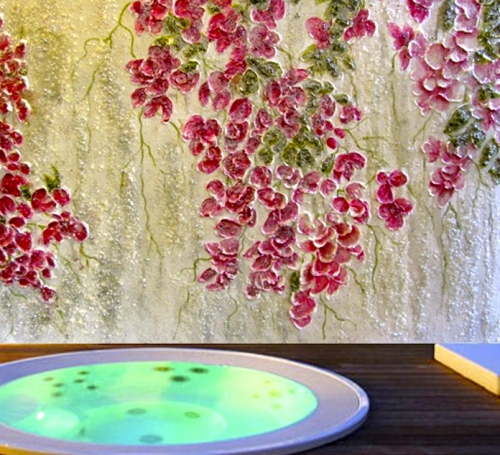 “Bouganville materiche” Waterproof Art Panel –zona relax- residenza privata