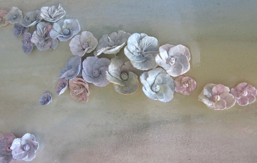 “Flowers in the water” Art Panel
